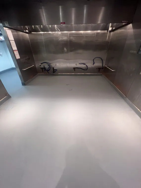 Epoxy resin floor at restaurant